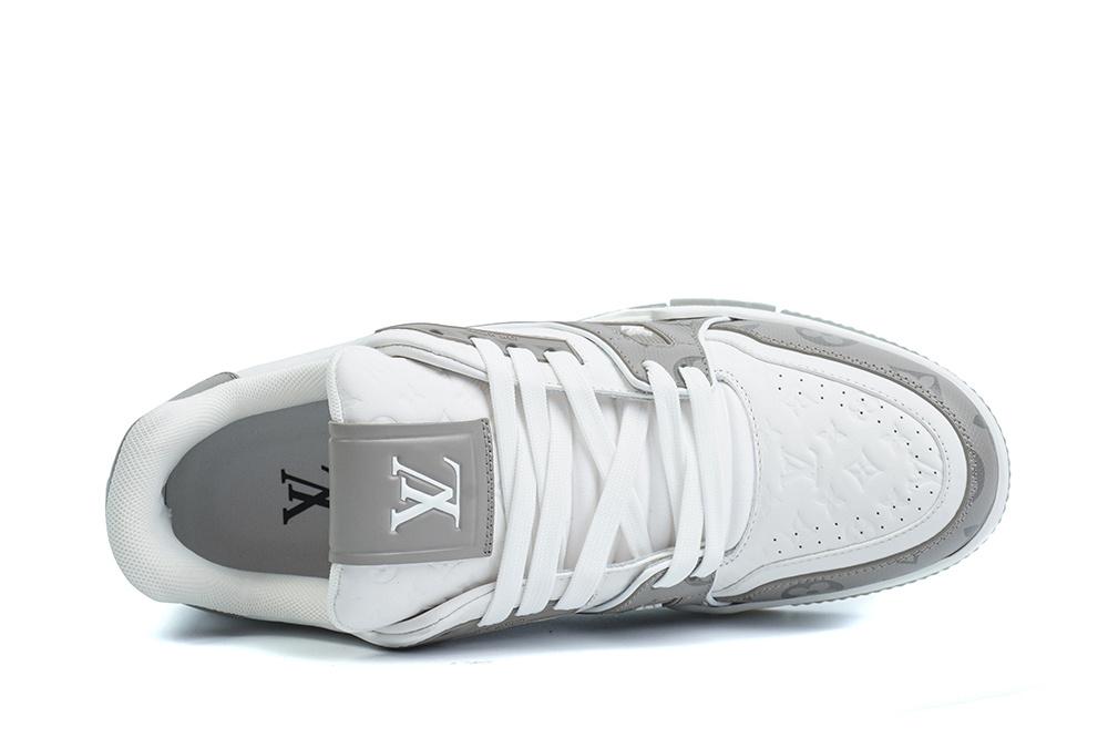 PK god Louis Vuitton LV Trainer #54 Signature White GREY retail materials ready to ship